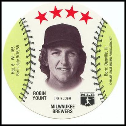 1977 Wendy's Discs Robin Yount